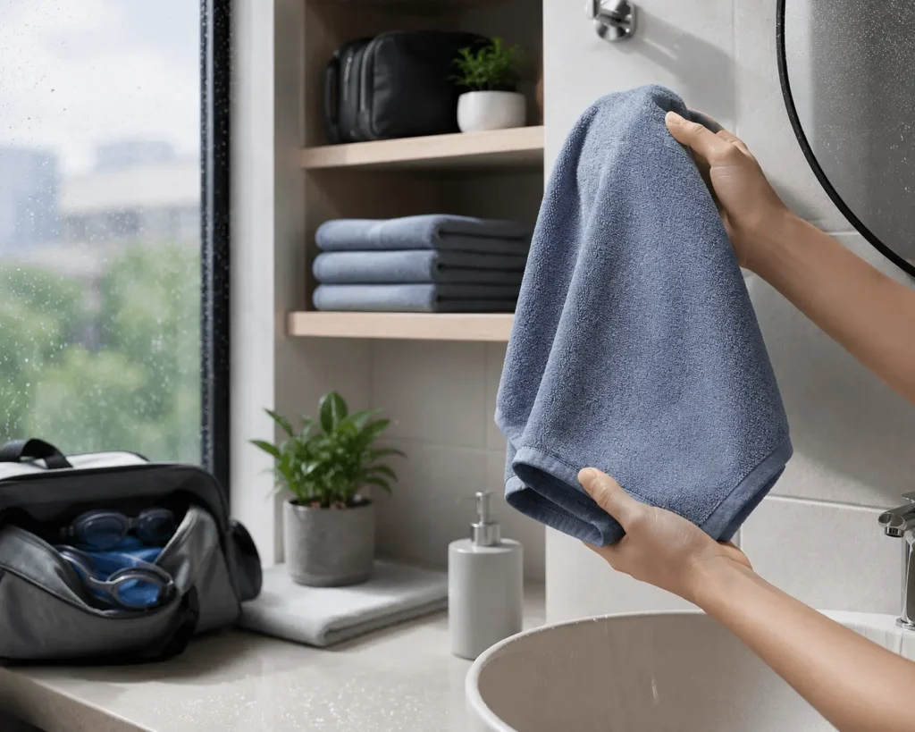 Fast drying microfiber towel