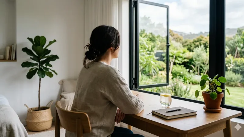 Concept of daily habits leading to self-improvement and success